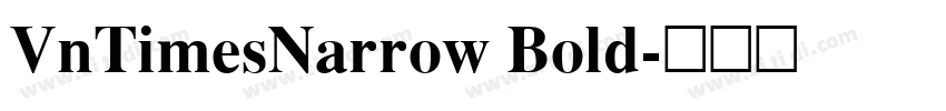 VnTimesNarrow Bold字体转换